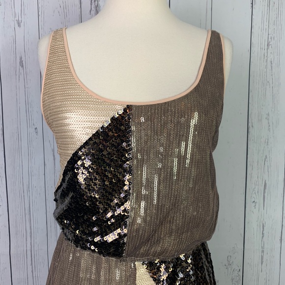 Alice + Olivia | sequin tank colorblock dress - Picture 2 of 8